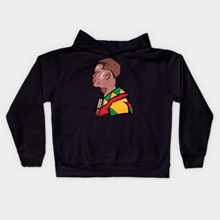 Abstract Male African Man Freedom Day Juneteenth Kids Hoodie